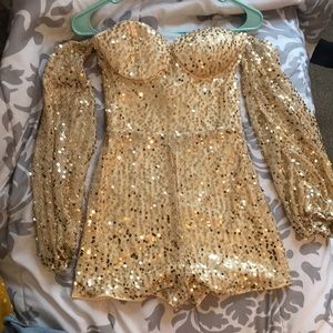 Gold Sequin Romper